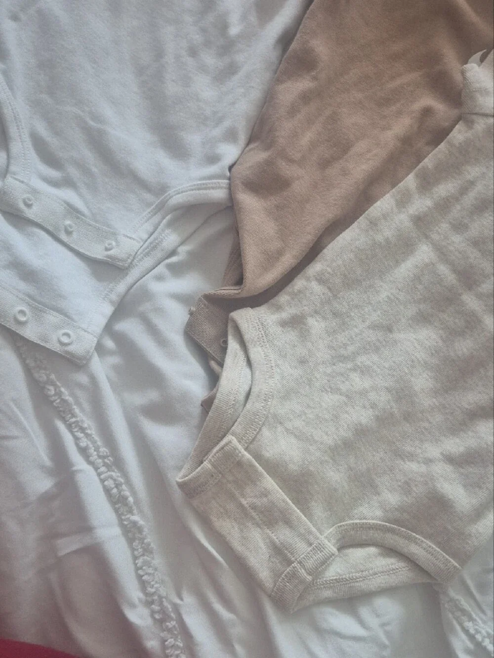 Nike Kids One-Piece Bodysuits in White, Beige, and Tan - Trio Pack